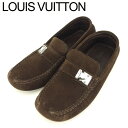 【スプリングセール】ルイ ヴィトン ドライビングシューズ シューズ #5ハーフ ブラウン スエード Louis Vuitton レディース プレゼント 贈り物 ...