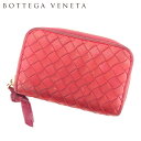 【ウィンターSALE 30 OFF】ボッテガ ヴェネタ コインケース ケース 小銭入れ イントレチャート レッド ゴールド レザー BOTTEGA VENETA 【ボッテガ ヴェネタ】 D2017S 【中古】