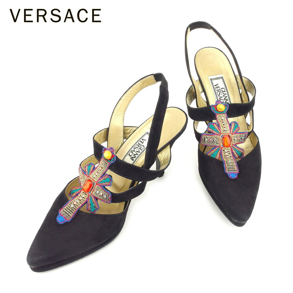 GIANNI VERSACE ヴェルサーチ ヒール パンプス 紫 35ハーフ GIANNI VERSACE ヴェルサーチ ヒール パンプス 紫 35ハーフ