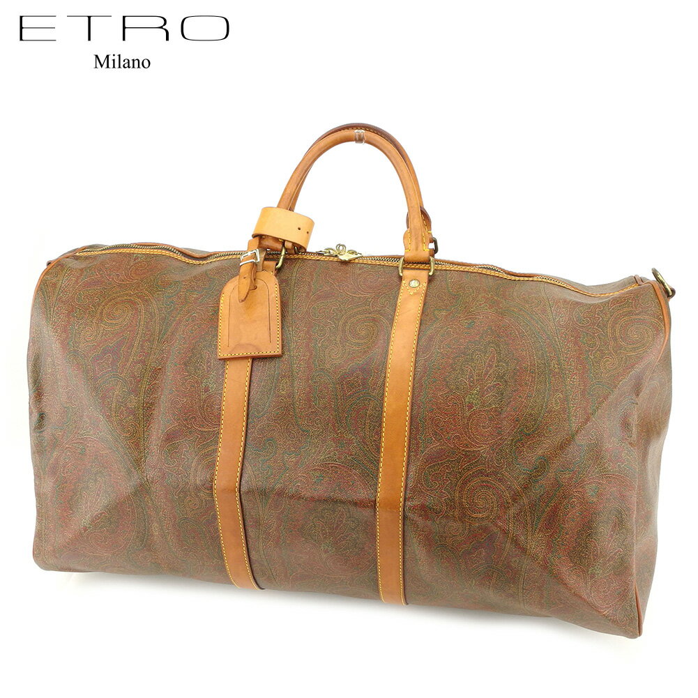 【スプリングセール30％OFF】エトロ ボストンバッグ 旅行用バッグ ペイズリー PVC×レザー ETRO 【エトロ】 I552S 【中古】