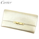 【スプリングセール30％OFF】カルティエ 長財布 ファスナー付き 長財布 ラブコレクション ゴールド レザー Cartier 【カルティエ】 T9014S 【中古】