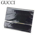 【スプリングセール】グッチ 三つ折り 財布 財布 ブラック エナメルレザー GUCCI 【グッチ】 D1834S 【中古】(4)