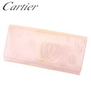 【スプリングセール30％OFF】カルティエ 長財布 ファスナー付き 長財布 ハッピーバースデー ピンク レザー Cartier 【カルティエ】 T6612S 【中古】