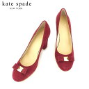 【春の大感謝祭 30％OFF】ケイト スペード パンプス シューズ 靴 #10 リボンモチーフ ボルドー スエードkate spade レディース プレゼント 贈り物 オシャレ 大人 ファッション 【ケイト・スペード】 T9244 【中古】