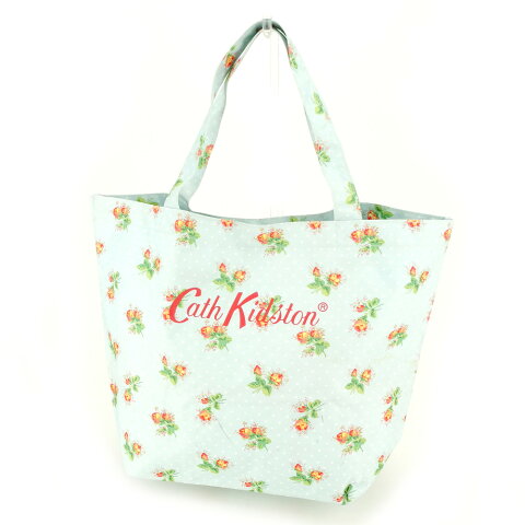 【中古】 キャスキッドソン Cath Kidston トートバッグ ワンショルダー フラワー レディース メンズ ブルー クリスマス プレゼント バック ブランド 人気 収納 在庫一掃 1点物 兼用 男性 女性 良品 夏 A1842