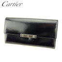 【スプリングセール30％OFF】カルティエ 長財布 ファスナー付き 長財布 ラブシリーズ ブラック レザー Cartier 【カルティエ】 T9401S 【中古】