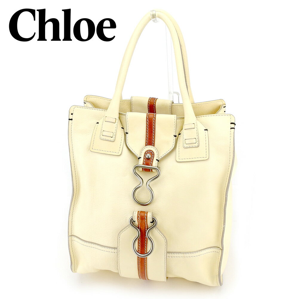 【スプリングセール30％OFF】クロエ トートバッグ トート ハンドバッグ ベイ ベージュ ブラウン シルバー ゴールド レザー Chloe バック 収納 ファッション バッグ 手持ちバッグ 【クロエ】 B1065 【中古】