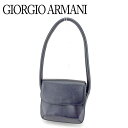 【春の大感謝祭 30％OFF】ジョルジオ アルマーニ ショルダーバッグ ワンショルダー バッグ ロゴ ネイビー レザー GIORGIO ARMANI 【ジョルジオ アルマーニ】 P898S 【中古】