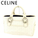 【スプリングセール】セリーヌ ハンドバッグ トートバッグ ブギーバッグ ベージュ シルバー レザー CELINE 【セリーヌ】 T9367S 【中古】