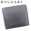 【春の大感謝祭 30％OFF】ブルガリ 二つ折り 財布 財布 ブラック レザー BVLGARI 二つ折りサイフ 財布 サイフ 収納 財布 ユニセックス 小物 【ブルガリ】 T9467 【中古】