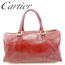 【スプリングセール】カルティエ ボストンバッグ 旅行用バッグ マストライン ボルドー レザー Cartier 【カルティエ】 T9468S 【中古】