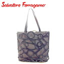 【冬SALE30%OFFクーポン】サルヴァトーレ フェラガモ トートバッグ ワンショルダー ブラック スエード×メッシュ Salvatore Ferragamo 【フェラガモ】 T9488S 【中古】