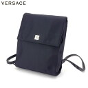 【スプリングセール】ジャンニ ヴェルサーチ バックパック リュック メドゥーサ ブラック シルバー キャンバス×レザー GIANNI VERSACE 【ジャンニ...