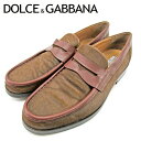 【スプリングセール30％OFF】ドルチェ&ガッバーナ ローファー シューズ 靴 #9 ブラウン レザー×ハラコDOLCE&GABBANA レディース プレゼント 贈り物 オシャレ 大人 ファッション 【ドルチェ&ガッバーナ】 E1446 【中古】