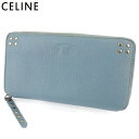 【スプリングセール】セリーヌ 長財布 ラウンドファスナー ロゴ×スタッズ ブルー×シルバー CELINE 【セリーヌ】 T12551 【中古】(4)