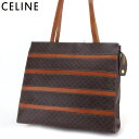 【スプリングセール】セリーヌ トートバッグ ショルダーバッグ マカダム ブラウン×ベージュ×ゴールド PVC×レザー CELINE 【セリーヌ】 T13844 ...