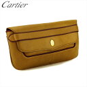【スプリングセール】カルティエ クラッチバッグ セカンドバッグ マストライン ベージュ ボルドー ゴールド レザー Cartier 【カルティエ】 L2660S...