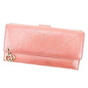 【スプリングセール】グッチ 長財布 Wホック グッチシマ ピンク レザー Gucci 【グッチ】 T2375S 【中古】