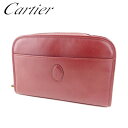 【スプリングセール】カルティエ ポーチ クラッチバッグ マストライン ボルドー レザー Cartier 【カルティエ】 Q543S 【中古】(4)