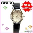 楽天ブランドデポ【冬SALE30％OFFクーポン】セイコー 腕時計 ラインストーン ブラック×シルバー SEIKO 【セイコー】 T12856S 【中古】