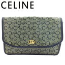 【スプリングセール】【中古】 セリーヌ クラッチバッグ セカンドバッグ メンズ可 Cブラゾン ネイビー PVC×レザー CELINE T23651