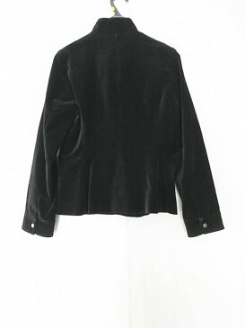 【新着】COMME CA ISM(コムサイズム) コート レディース 黒 ジップアップ/ベロア/冬物【20200404】【中古】