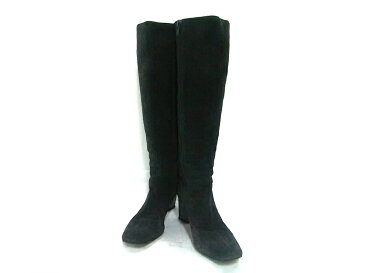 【新着】NINE WEST(ナインウエスト) ロングブーツ レディース ダークグレー×グレー スエード×エナメル(レザー)【20210316】【中古】