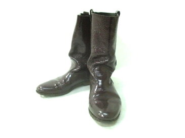 LA BOTTE GARDIANE(ラボッタガルディエーヌ) ブーツ 37 レディース ボルドー エナメル(レザー)【20200212】【中古】【dfn】