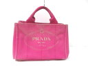 PRADA(プラダ) トートバッグ CANAPA B2439G ピンク キャンバス【20191130】【中古】【dfn】