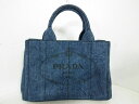 PRADA(プラダ) トートバッグ CANAPA B2439G ネイビー デニム【20191023】【中古】【dfn】