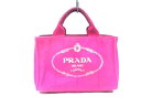 PRADA(プラダ) トートバッグ CANAPA ピンク キャンバス【20191121】【中古】【dfn】