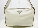 PRADA(プラダ) ショルダーバッグ - 1BC023 アイボリー レザー【20200116】【中古】【dfn】