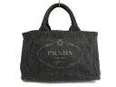 PRADA(プラダ) トートバッグ CANAPA B2642B ダークグレー デニム【20191224】【中古】【dfn】