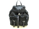 PRADA(プラダ) リュックサック美品■ - 1BZ811 黒 フェイクファー×レザー【20191222】【中古】【dfs】