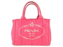 PRADA(プラダ) トートバッグ CANAPA ピンク×グレー キャンバス【20200309】【中古】【dfn】