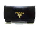 PRADA(プラダ) キーケース美品■ - 1PG222 黒 6連フック レザー【20200108】【中古】【dfn】