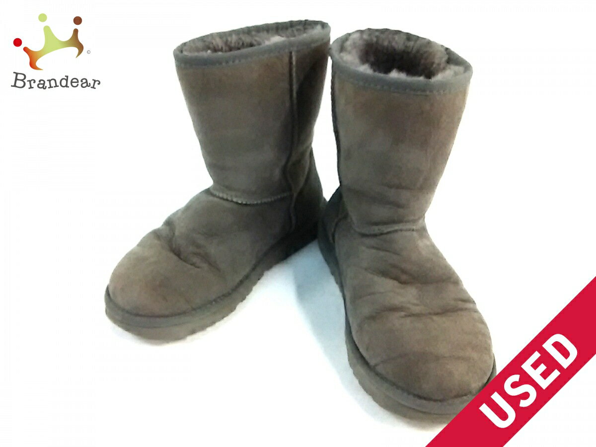 【新着】【中古】UGG(アグ) ショートブーツ レディース グレー ムートン