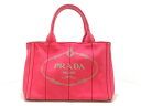 PRADA(プラダ) トートバッグ CANAPA B2439G ピンク キャンバス【20191222】【中古】【dfs】