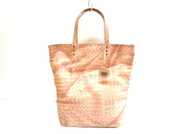 BOTTEGA VENETA(ボッテガヴェネタ) トートバッグ イントレッチオリュージョン B01695791G ピンク ナイロン×レザー【20200428】【中古】【dfn】