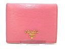 PRADA(プラダ) 2つ折り財布 - 1MV204 ピンク レザー【20200220】【中古】【dfn】