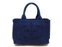 PRADA(プラダ) トートバッグ美品■ CANAPA ネイビー キャンバス【20200220】【中古】【dfs】