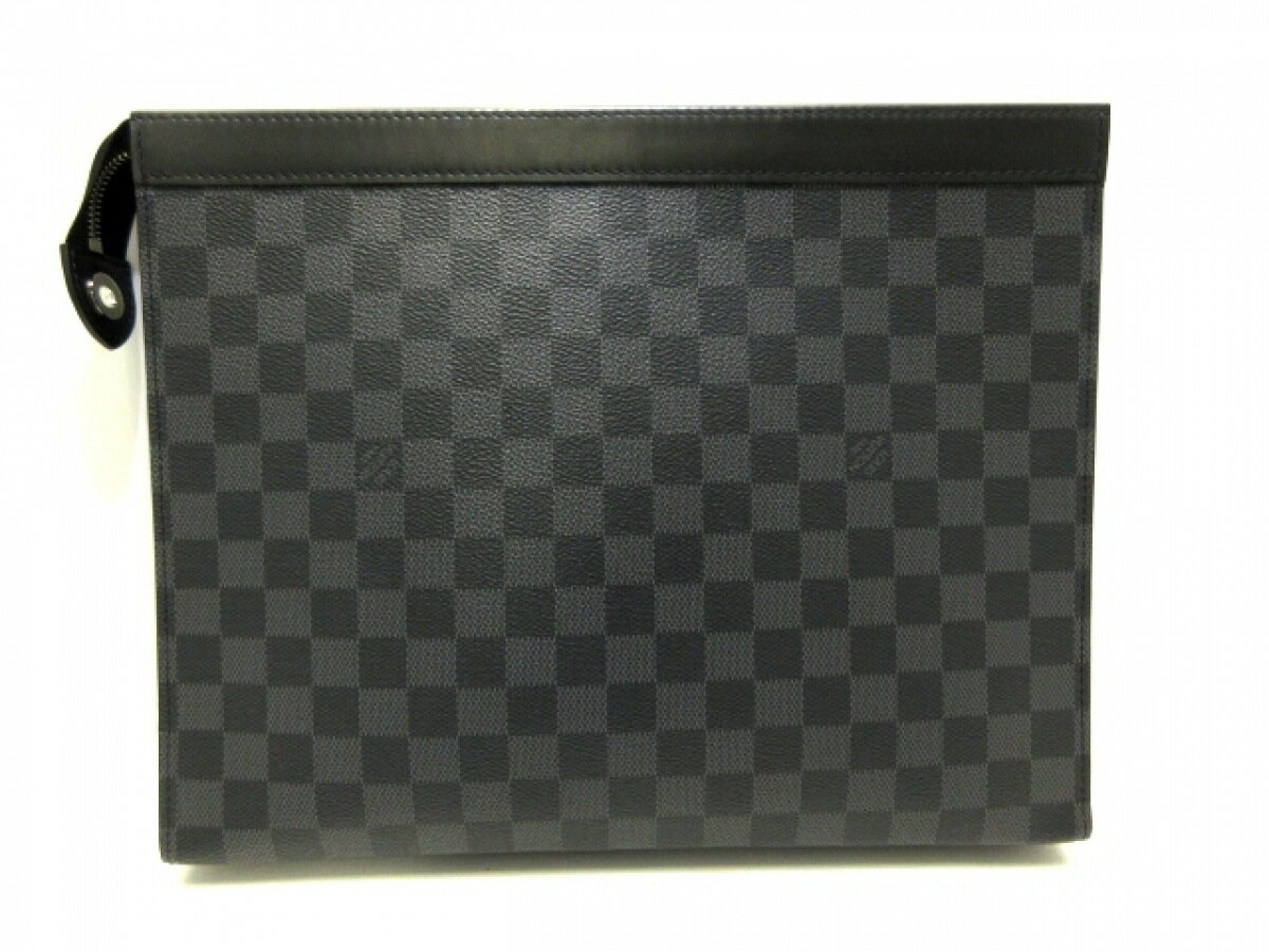 LOUIS VUITTON(ルイヴィトン) クラッチバッグ ダミエグラフィット美品■ ポシェット・ヴォワヤージュ GM N60054 ダミエ・グラフィット キャンバス【20200607】【中古】【dfn】