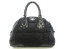 PRADA(プラダ) ハンドバッグ - 黒 革タグ ナイロン×レザー【20200318】【中古】【dfs】