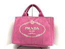 PRADA(プラダ) トートバッグ CANAPA B2439G ピンク キャンバス【20200726】【中古】【dfn】