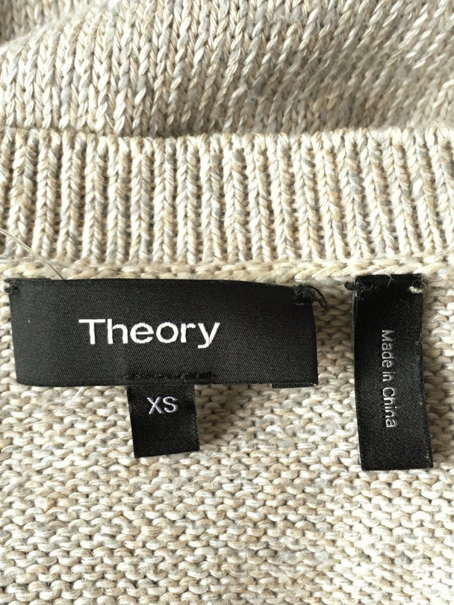 【新着】theory(セオリー) カーディガン サイズXS レディース グレージュ 半袖【20200405】【中古】