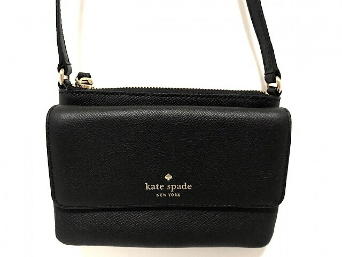 Kate spade(ケイトスペード) ショルダーバッグ グリーンストリート カーリー PXRU7582 黒 レザー【20200618】【中古】【dfn】