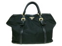 PRADA(プラダ) トートバッグ美品■ - BN1881 黒 革タグ ナイロン×レザー【20200619】【中古】【dfs】