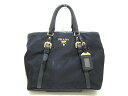 PRADA(プラダ) トートバッグ - 黒 革タグ ナイロン×レザー【20200720】【中古】【dfs】