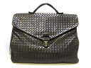 【新着】BOTTEGA VENETA(ボッテガヴェネタ) ビジネスバッグ イントレチャートVN ブリーフケース 122139V46512040 エバノ(ダークブラウン) レザー【20200614】【中古】