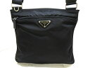 PRADA(プラダ) ショルダーバッグ美品■ - 1BH978 黒 ナイロン×レザー【20200815】【中古】【dfn】